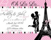 PARIS party invitation - bridal shower/engagement - YOU PRINT