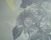 Hand printed wallpaper, vintage botanical
