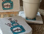 Retro TV Drink Coasters, Set of 4