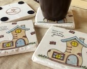 No Place Like Gnome Coasters, Set of 4