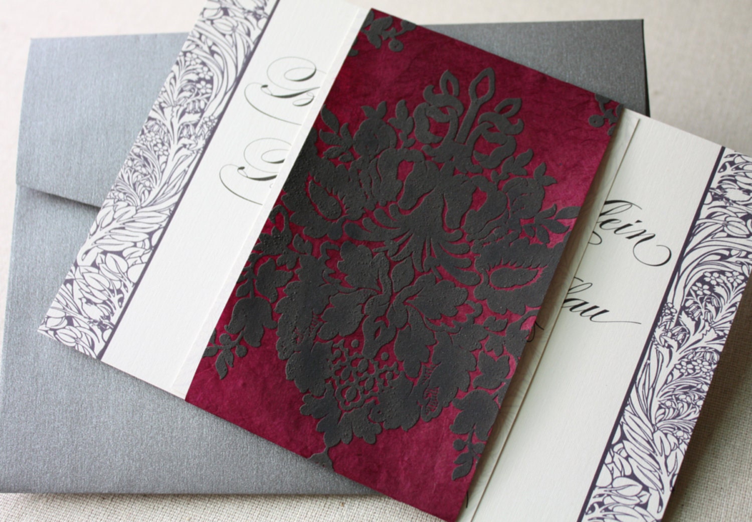 Wedding Invitations, Bergita Invitation Suite made of eco-friendly materials, 50 sets