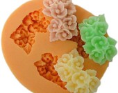 Flower Lace Cabochon 3 Cavity Flexible Silicone Mold Mould for Crafts, Jewelry, Scrapbooking,  (resin, Utee, pmc, polymer clay)