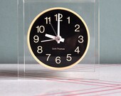 HOLD FOR NIXON - Seth Thomas Modernist Floating Lucite Clock
