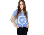 Nautical print tshirt women Small / Medium / Large / XL