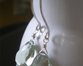Green Amethyst Sterling Silver Earrings