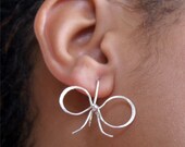 Bow Earrings in Sterling Silver
