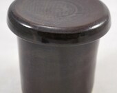 Brick Red French Butter Crock, Wheel Thrown Stoneware Pottery