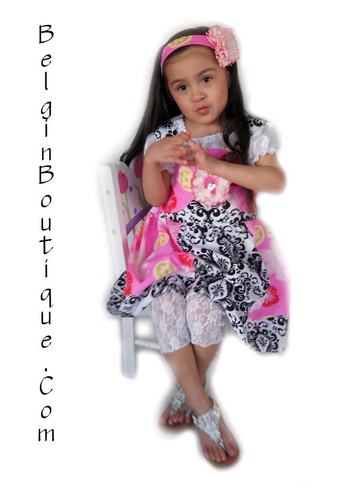 Boutique couture Spring SUMMER Pageant Easter Damask custom size 6m 12m 18m 2 3 4 5 6 7 8 9 10 belginboutique.com