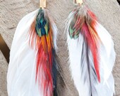 Tropical getaway - feather earrings