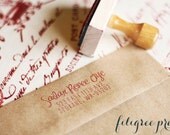 Custom Wood Return Address Stamp- Handwritten & Type Style