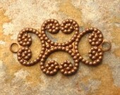 4 Oval Filigree Connector 13mm x 24mm Trinity Vintage Patina -  Trinity Brass LOW SHIPPING