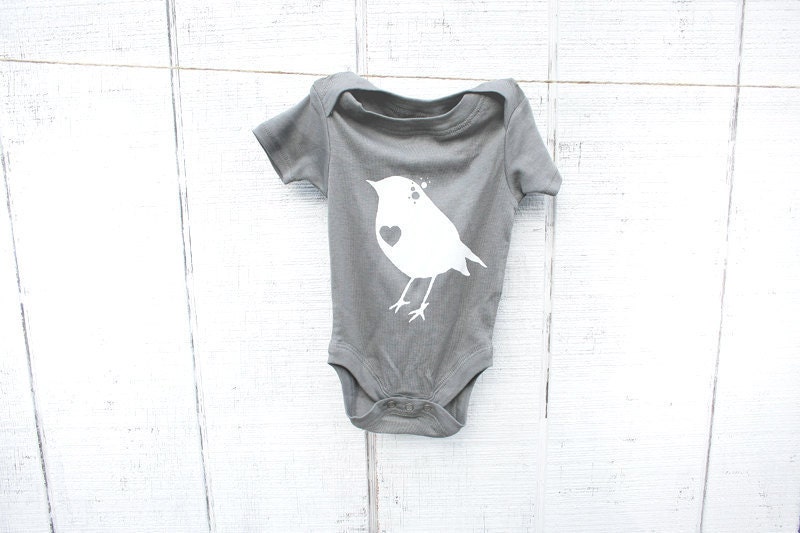 Boys Onesie with Bird Print  - Fathers Day -  Alternative Apparel - In 0m, 3m, 6m, 12m - Children - Baby - Spring