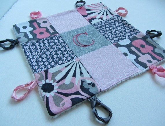 Baby Girl Blanket Lovey with Custom Hand Embroidery by  Dolce Dreams