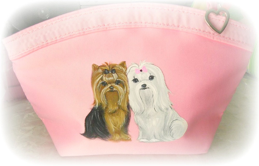 Custom Hand Painted Makeup Cosmetic Bag