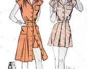 Vintage 40s Sewing Pattern Advance 3940 Swing Era Playsuit and Skirt Pattern Size 16 Bust 34