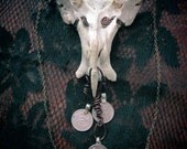Hamasa - sacrum bone necklace with kuchi coins bone jewelry