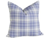 SPRING SALE Cottage Chic Plaid Throw Pillow 18x18
