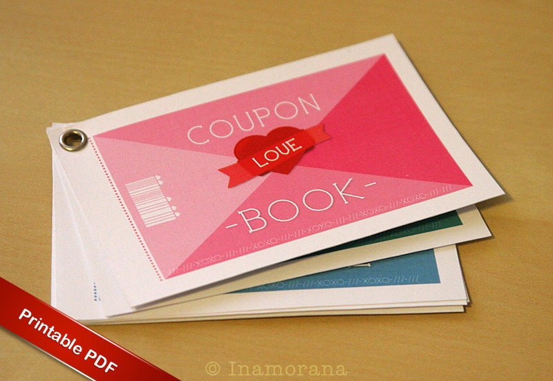 Valentine Love Coupon Book, DIY Printable PDF