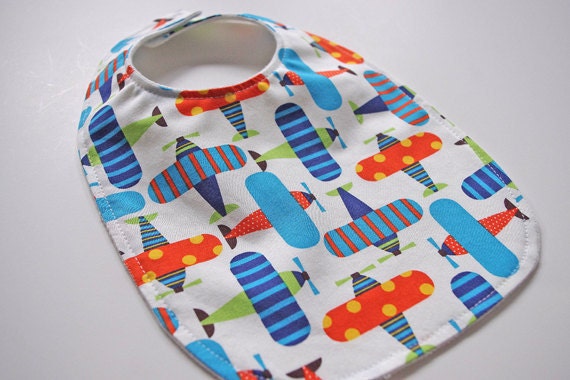 2012 Organic Collection Baby-Toddler Bib - Up Up and Away