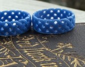 Matching His and hers wedding bands. Any Size and You choose the metal, gold, silver or palladium. Rustic woven basket weave pattern