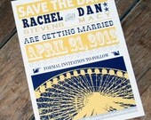 Modern Save the Date: Vintage Carnival