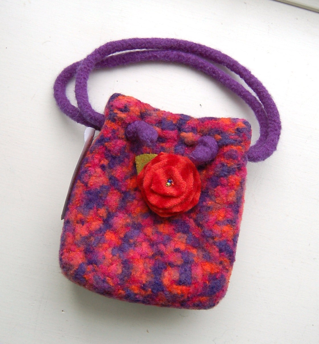 jellybean felted wool bag petite purse handbag