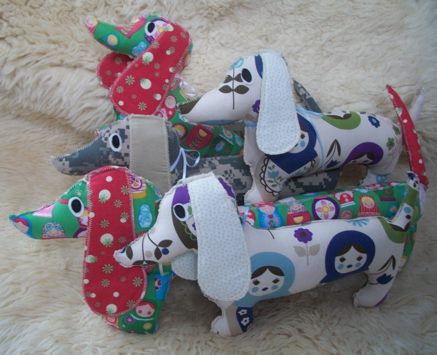 Plush Dogs Special Order / Your Fabric or Mine