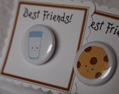 Set of 2, 1 inch pin, cards, Set of 2 BEST FRIENDS buttons, pinback button,  favor by TLGBUTTONS on Etsy