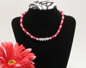 Magnetic Necklace pink (durable, waterproof, custom name)