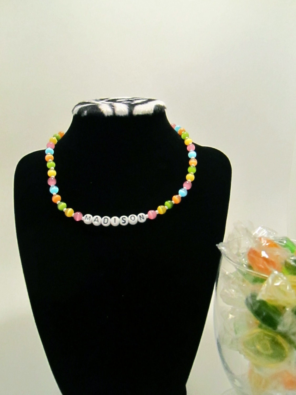 Adjustable Necklace multi color (durable, waterproof, custom name)