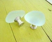Glass Cabinet Knobs Drawer Pulls Beach Decor White