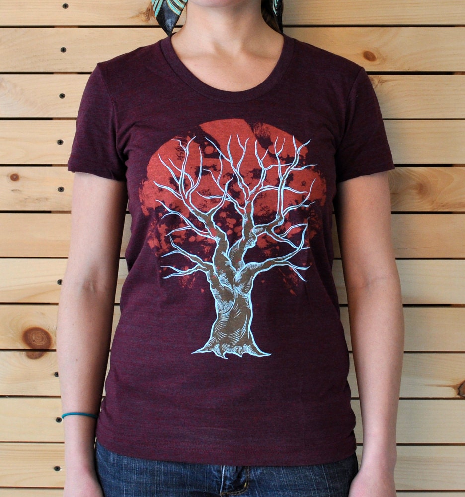 Womens tree tee / tshirt / Artist Series