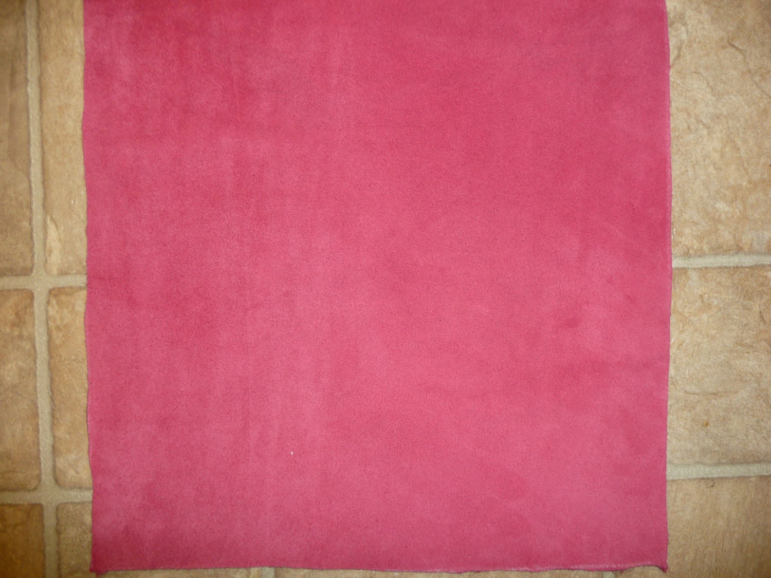 8"x10" Super soft Gorgeous hot Pink Suede Cowhide Leather Hide From PeggySueAlso