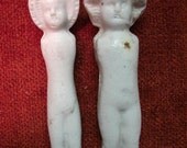 2 Freezing Frozen Charlotte Dolls With Bonnets - Lot 1