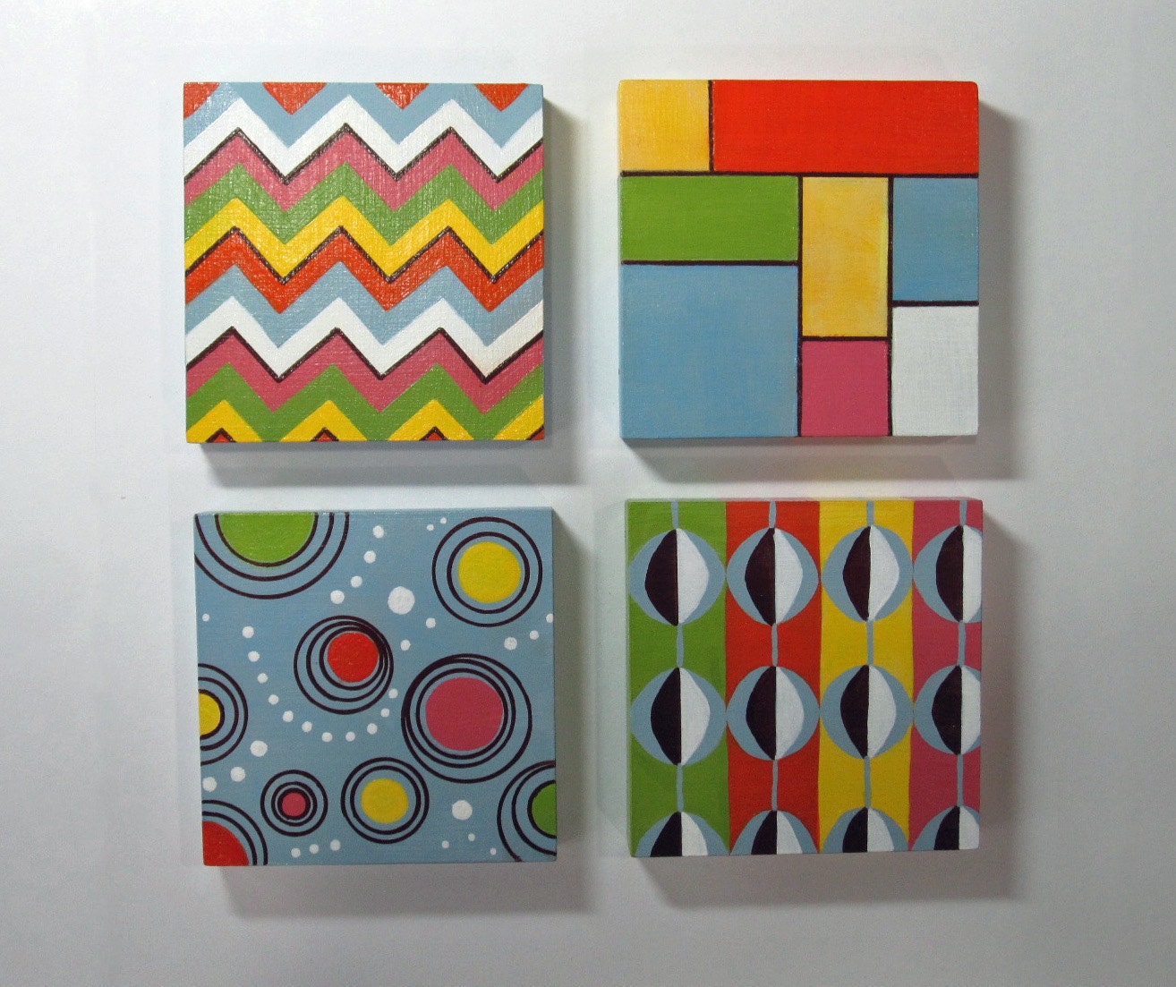Choose Any Four Original Hand Painted Art Blocks