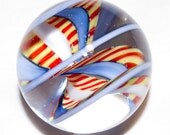 Ribbon Twist Marble in Flameworked Glass