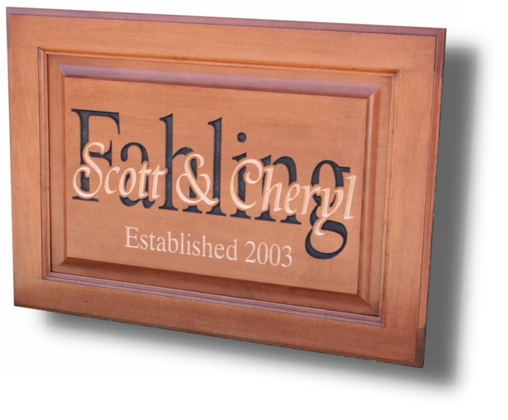 SIGNS, Personalized, Carved, Custom Wood, Anniversary, Man Caves, Unique Gift, Upcycled Cabinet Door, Approx 14 x 23 (size varies)