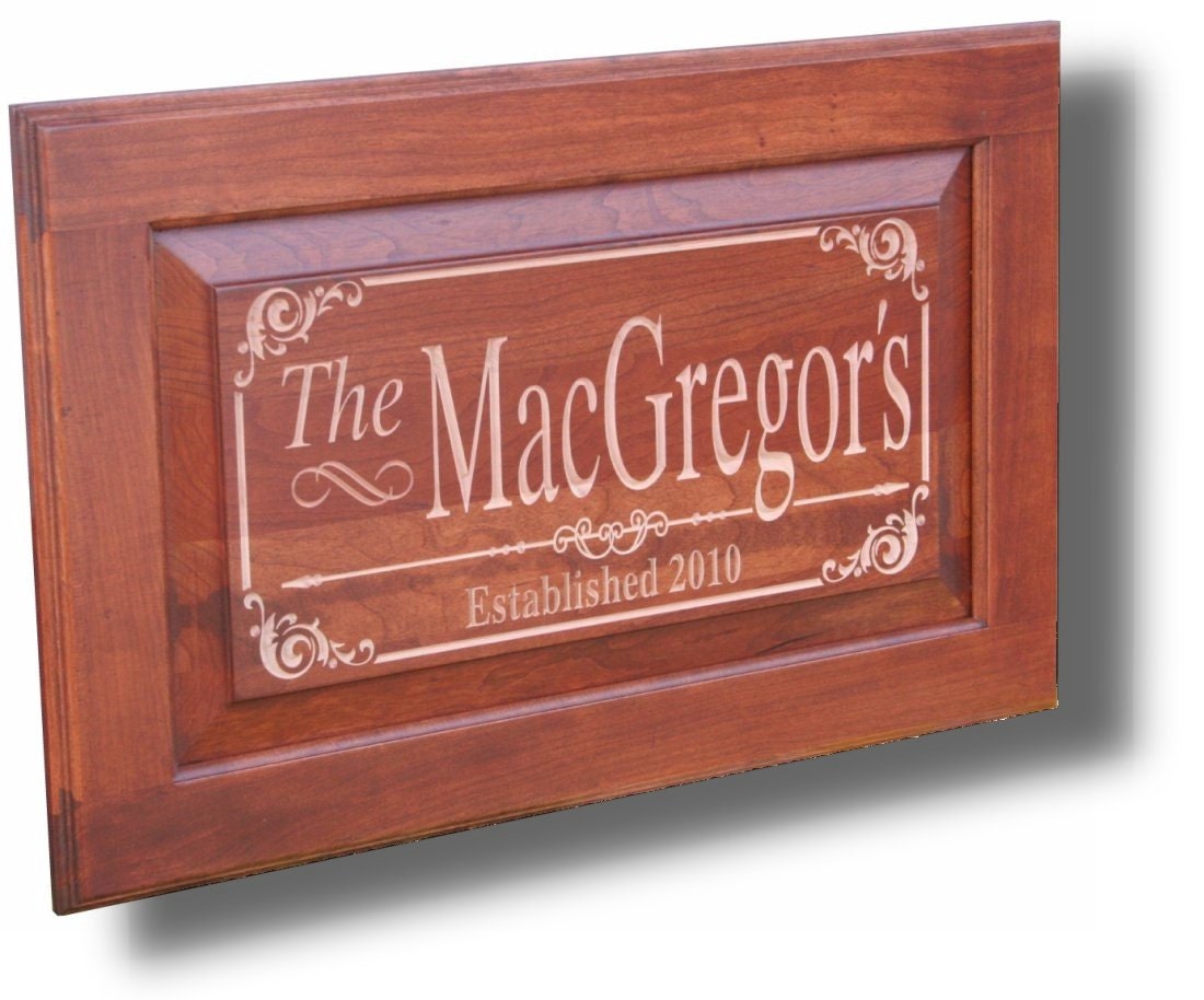 Personalized, SIGNS, Carved, Wooden Sign in Upcycled Cabinet Door, Anniversary Wedding Gift, Solid Hardwood, Aprox 14 x 23 (size varies)