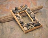 Switchplate Cover - Wood with Beach Rocks