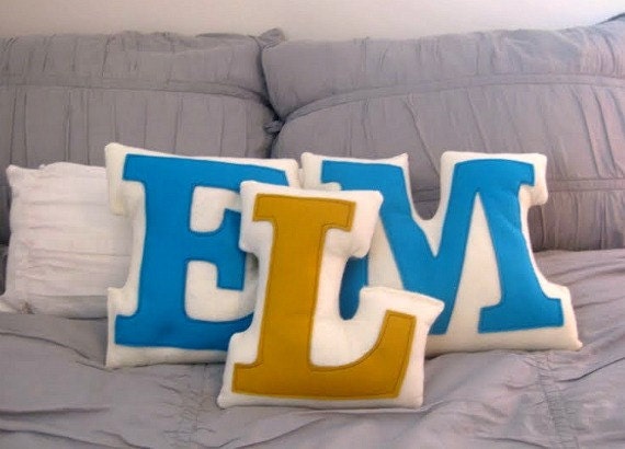 Eco Friendly Custom Monogram Wedding Gift Pillows - Reserved for Kaley Hanson