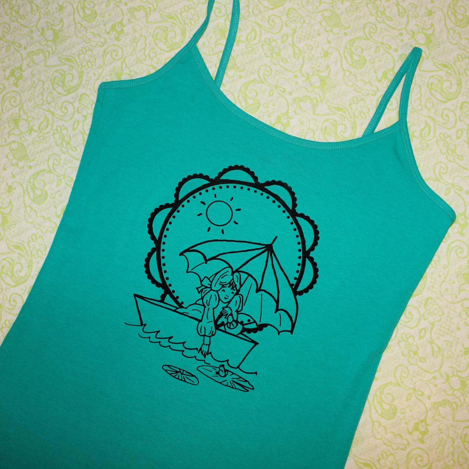 teal little girl series tank 1 of 6