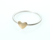 Heart Ring - 14K Gold filled Heart on a Sterling Silver Ring