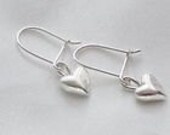 Diamond Jubilee Hallmarked Dainty Heart earrings - Silver Jewellery