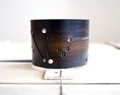 Mens leather cuff Capricorn constellation