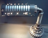 Dieselpunk steampunk light  Industrial re purposed desk light