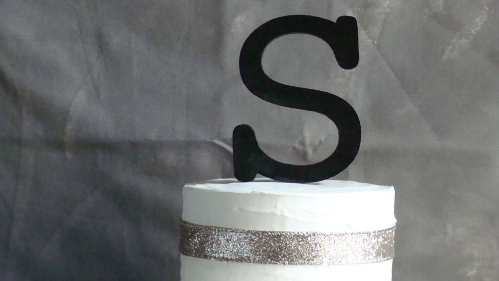 Initial Letter - 5 inch cake topper