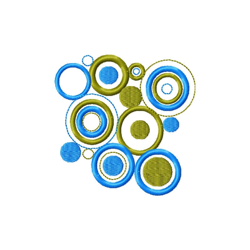 Machine Embroidery Design / Modern Circles