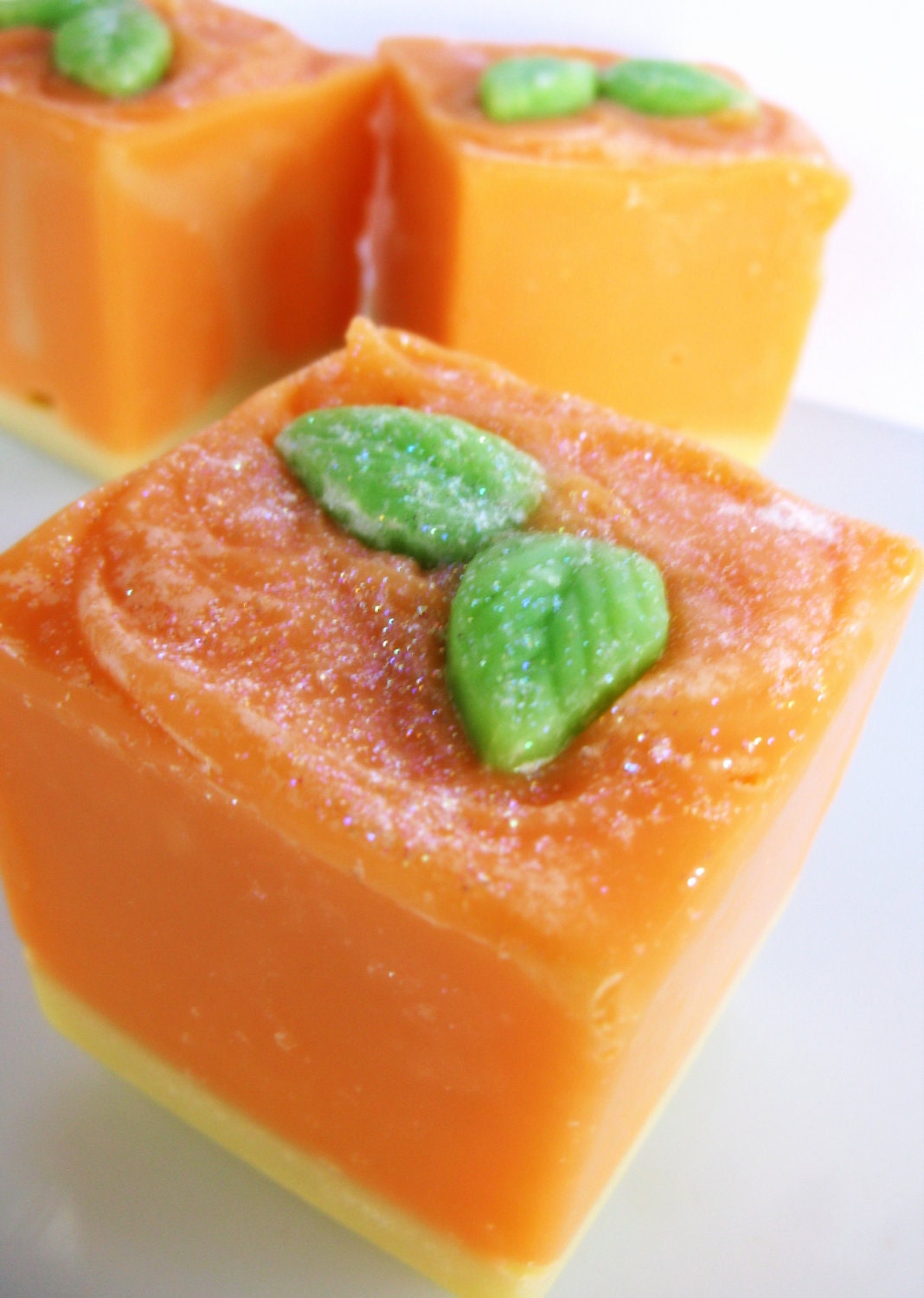 Georgia Peach Petit Fours Dessert Soap - for party favors, weddings, showers, baby showers, & birthdays