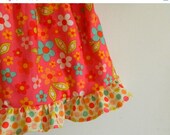 SALE Pillowcase Dress - Pink Flowers & Dots - made to order 0 - 12 months