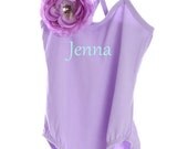 Spring Petals Boutique Lilac Lavender Leotard Collection Personalize it Name Number Initial Design Your Own